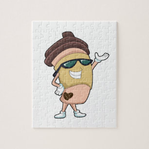 Mok koffie met zonnebrillen legpuzzel