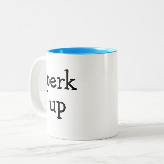 Mok Koffie omhoog (Voorkant links)