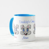 Mok koffie - Ringer - Gray Hares van papa (Voorkant links)