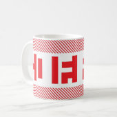 mok "KOFFIE": Rood (Voorkant links)