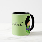 Mok Kokeshi Doll Black (Voorkant rechts)