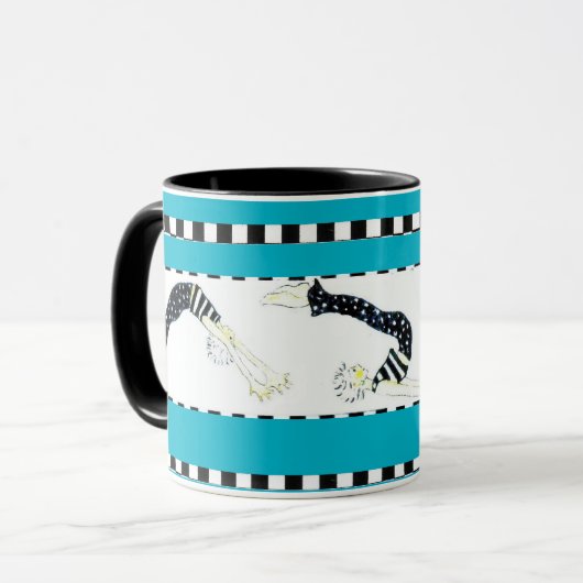 mok " kussen en koffie " (Voorkant links)