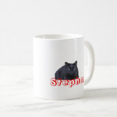 Mok - Letter S met zwarte kat en naam (Voorkant rechts)