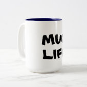 mok leven koffie mok ontwerp grappig (Voorkant links)