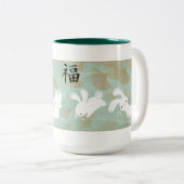 Mok Lucky Bunnies (groen) (Voorkant rechts)