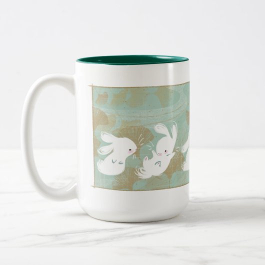 Mok Lucky Bunnies (groen) (Links)