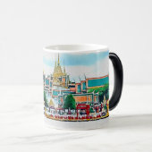 Mok- Majestueuze Thai Royal Barge in het Grand Pal Magische Mok (Voorkant rechts)