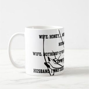 Mok man en vrouw grappen