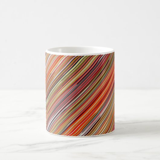 Mok met abstract ontwerp: parallelle kleurrijke li (Center)