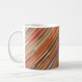Mok met abstract ontwerp: parallelle kleurrijke li (Links)