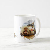 Mok met acorn elf en zijn kattenvrienden (Voorkant rechts)