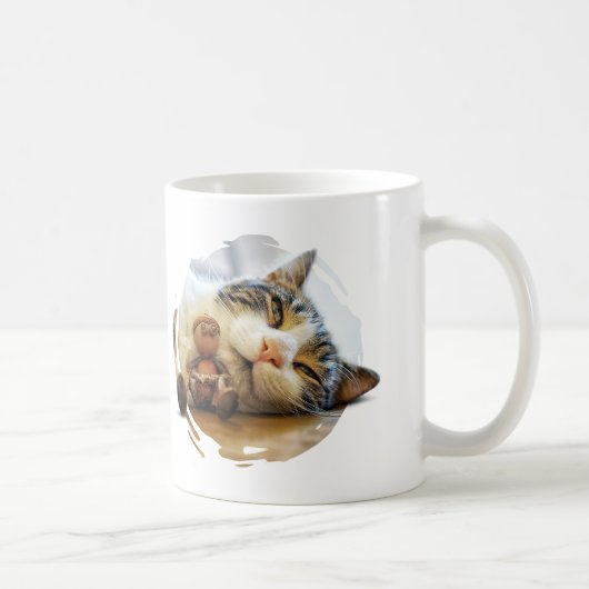 Mok met acorn elf en zijn kattenvrienden (Rechts)