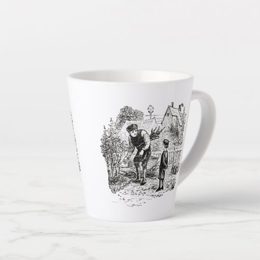 Mok met antiek afbeelding voor tuinbouw (Rechterhoek)