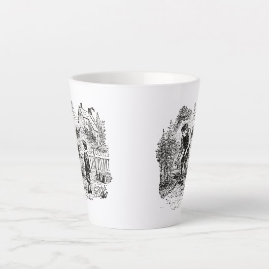 Mok met antiek afbeelding voor tuinbouw (Voorkant)