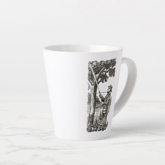 Mok met antiek tuinman (Rechterhoek)