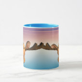 Mok met blauw paars zee (Midden)