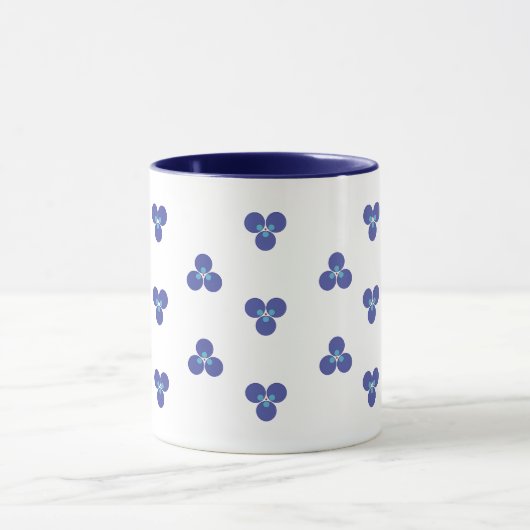 Mok met blauw rood Turks tegelontwerp (Midden)