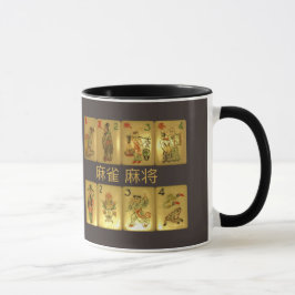 Mok met bloem- en seizoentegels