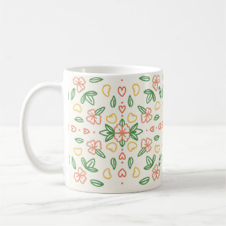 Mok met bloemenmozaïek