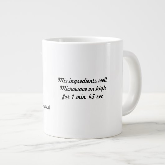 Mok met Chocolade Recipe Jumbo Mok (Voorkant rechts)