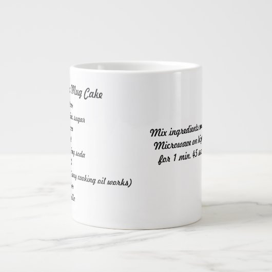 Mok met Chocolade Recipe Jumbo Mok (Voorkant)