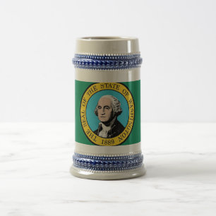 Mok met de vlag van de Amerikaanse staat Washingto