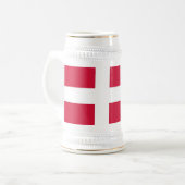 Mok met de vlag van Denemarken (Voorkant links)