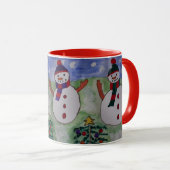 Mok met drie kerstmannen (Voorkant rechts)