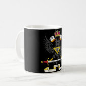 mok met dubbele kop in graden #FEPE koffie (Voorkant links)