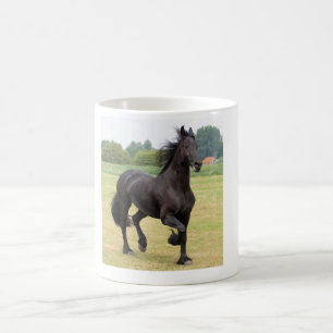 Mok met een mooi Frisiaans paard