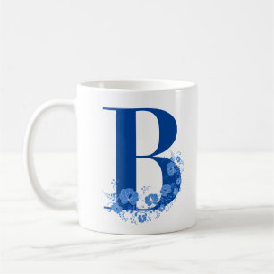 Mok met Floral Monogram B
