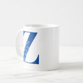 Mok met Floral Monogram letter Z (Voorkant links)