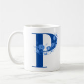 Mok met Floral monogram P (Links)