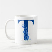 Mok met Floral monogram T (Links)