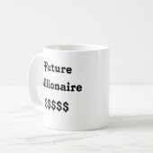 Mok met "Future milonaire" tekst (Voorkant links)