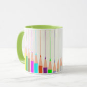 Mok met gekleurd potlood (Voorkant links)