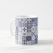 Mok met het Portugese Tiles Pattern - Azulejos (Voorkant links)