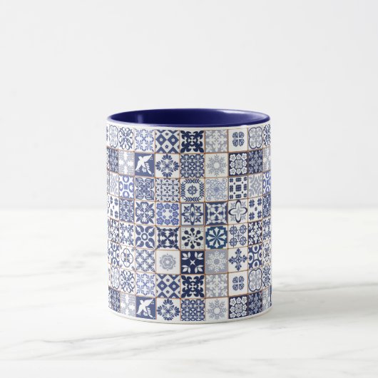 Mok met het Portugese Tiles Pattern - Azulejos (Midden)