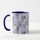 Mok met het Portugese Tiles Pattern - Azulejos (Links)