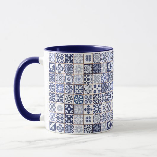 Mok met het Portugese Tiles Pattern - Azulejos (Links)