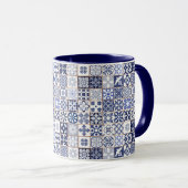 Mok met het Portugese Tiles Pattern - Azulejos (Voorkant rechts)