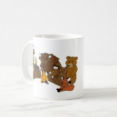 Mok met houtbadge Buffalo (Voorkant links)