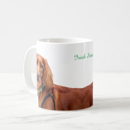 Mok met Irish Setter (Voorkant links)