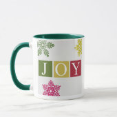 Mok met Joy kerstsnowflakes (Links)