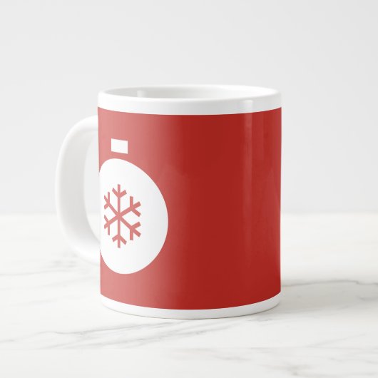Mok met kerstbal Roodkoffie (Voorkant links)