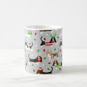 Mok met kerstcadeau-hondshond (Center)