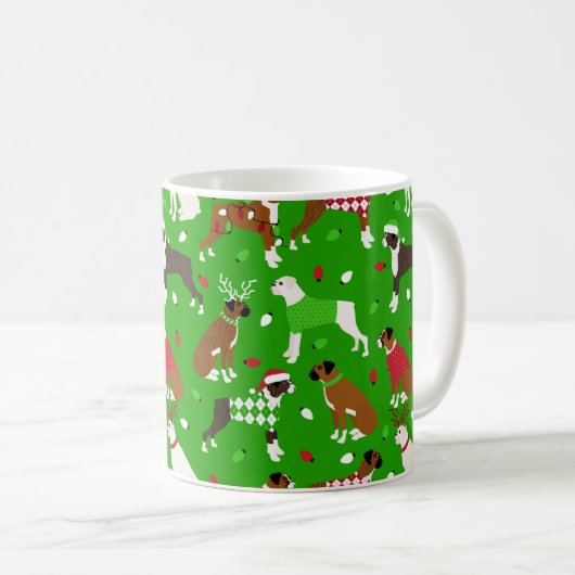 Mok met kerstcadeau voor Dog Coffee (Voorkant rechts)