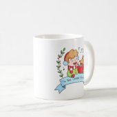 Mok met kerstmanjongens en rendieren Jolly (Voorkant rechts)