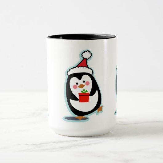 Mok met Kerstmis pinguïn - pinguïns (Midden)