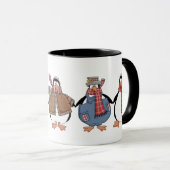 Mok met kerstmis pinguins (Voorkant rechts)